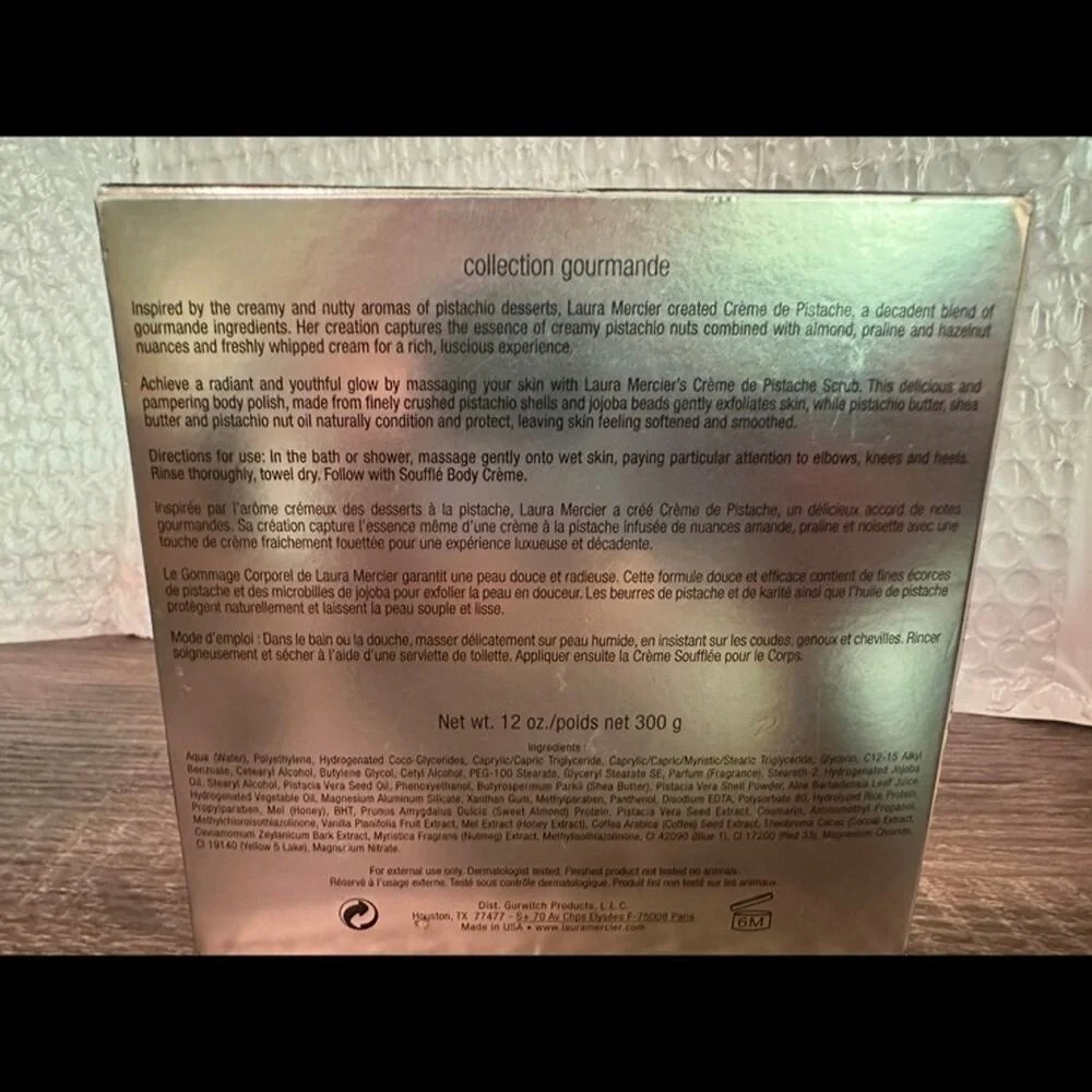 Laura Mercier Pistachio Creme‎ de Pistache Body Scrub Jumbo
